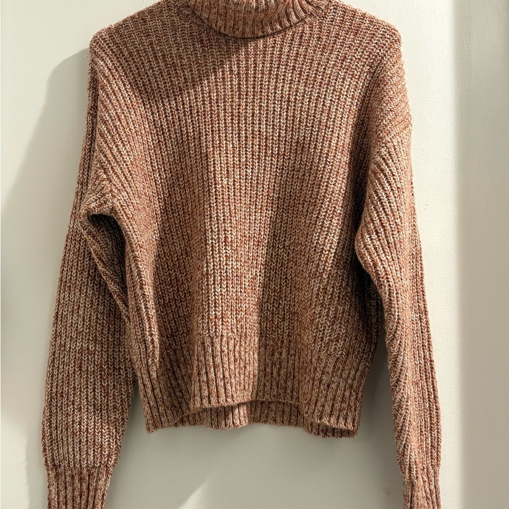 Future Collective Reese Blutstein Womens Cropped Turtleneck Sweater Small Knit